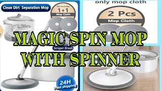 assembling magic spin mop with spinner and squeezer mop for floor bucket tornado