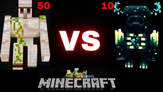 50 Iron Golem vs 10 Warden ( in minecraft )