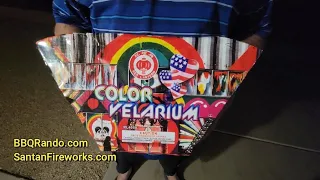 Color Velarium Fountain - Red Lantern Fireworks