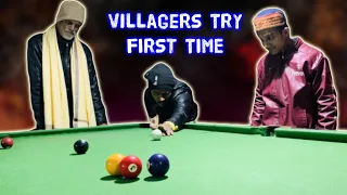 Villagers Try Billiards For First Time ! Tribal People Try Billiards For First Time