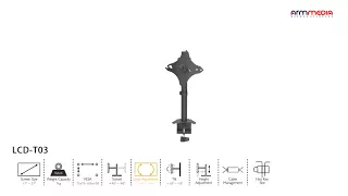 Настольный кронштейн для мониторов ARM MEDIA LCD-T03 BLACK