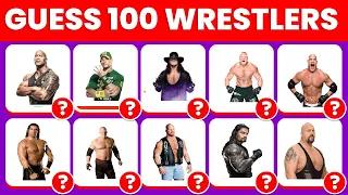 💪Guess 100 Wrestlers🤼 | Famous WWE Super Stars in 3 Seconds | Quiz World #wwe #guessthelogo #quiz