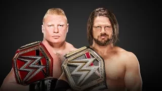 WWE Survivor Series 2017 WWE Universal Champion Brock Lesnar vs WWE Champion AJ Styles 2k17