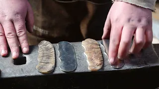 Hand Forged Ram Horn Folding Knife