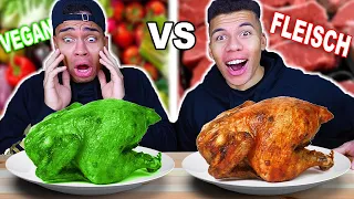 VEGANES ESSEN VS NICHT VEGANES ESSEN CHALLENGE !!! | Kelvin und Marvin