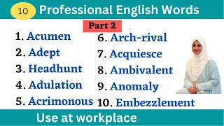 10 Professional English Words to Use at Work