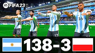 FIFA 23 - MESSI, RONALDO, MBAPPE, NEYMAR, ALL STARS |  ARGENTINA 138 - 3 POLAND