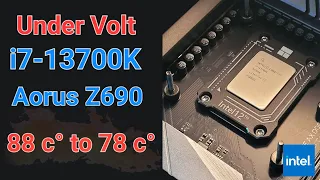 Under Volt I7-13700K  Z690 Aorus Ax DDR4 ลดไฟ CPU เพื่อให้ CPU เย็นขึ้น