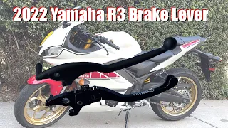 2022 Yamaha R3 adjustable Brake Lever overview and install