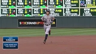 DET@MIN: Kinsler opens scoring with a homer to left