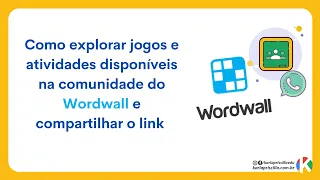 Como explorar jogos e atividades disponíveis na comunidade do Wordwall e compartilhar o link