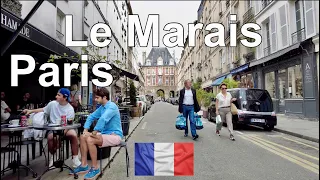 Le Marais & Place des Vosges, Paris Walking Tour, France [HD 4K 60fps]