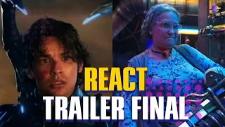 DEU UMA EMPOLGADA?! - REACT do TRAILER FINAL de BESOURO AZUL