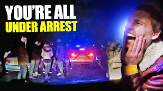 I Followed The POLICE into a Car Meet and WE GOT MOBBED!