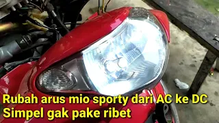 Cara merubah arus AC ke DC di mio sporty  dan all varian yamaha.