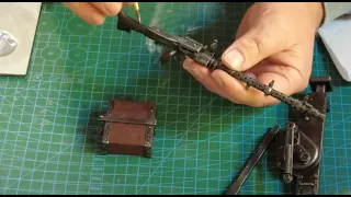 1/6 scale Armortek Hetzer Jagdpanzer 38 (Vid 22) air brushing and dry brushing the accessories