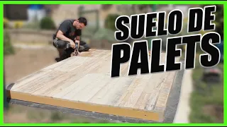 🔨Aprende como Crear Tu SUELO de MADERA con PALETS♻️ (Paso a paso)