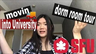 vlog Moving into University|SFU Tower dorm room tour|Vào kí túc xá đại học Canada[duhocsinhCan]