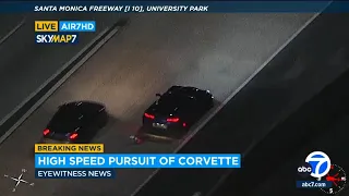 LIVE CHASE: Authorities chase Corvette at high speeds through Los Angeles