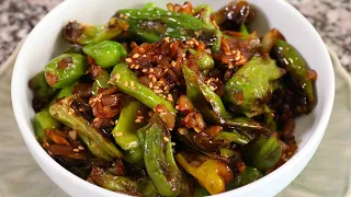 Stir-fried green chili peppers (Gochu-bokkeum: 고추볶음)