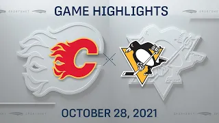 NHL Highlights | Flames vs. Penguins - Oct. 28, 2021