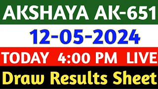 12-05-2024 AKSHAYA AK-651 LOTTERY RESULT TODAY | Today Kerala Lottery Result 12/05/2024 | MKTS Chart