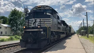 NS 1167 hauls East with an Intermodal Train at Waterloo, IN (June 9, 2021)