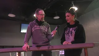 Interview de Cristina SCABBIA du groupe LACUNA COIL au Chabada à ANGERS (FRANCE) le 13/12/2017