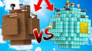 PLANETA NOOB VS PLANETA PRO! 🌍 MINECRAFT (Batalla con mods de armas en Minecraft 1.12.2)