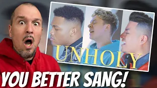 Unholy - Connor Maynard Ft. Anth & Correy (Sam Smith Cover) | REACTION!!!