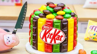 Amazing KITKAT Cake | Best Miniature COLORFUL Chocolate Cake Decorating Idea | RAINBOW KitKat Recipe