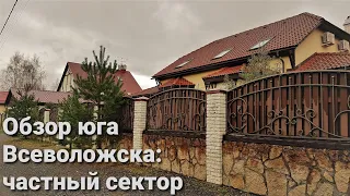 Обзор юга ВСЕВОЛОЖСКА: частный сектор