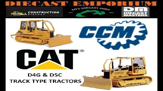 Classic Construction Models CCM Caterpillar D4G & D5C Track Type Tractor Bulldozers Brass Models