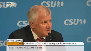 Pressekonferenz von Horst Seehofer (CSU) am 04.12.17