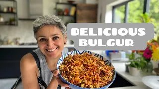 MOST DELICIOUS WAY TO COOK BULGUR WHEAT WITH SOME LENTILS | Bulgur Mejadra | Food with Chetna