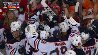 Connor McDavid scores OT WINNER vs. Calgary in Game 5