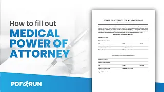 How to Fill Out Medical Power of Attorney Online | PDFRun