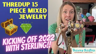 THREDUP 15 PIECE MIXED JEWELRY RESCUE BOX 💍 FIRST RESCUE BOX OF 2022 AND WOW ARIZONA IMPRESSED ME🤯