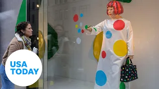 Hyper-realistic Yayoi Kusama robot spotted in London for fashion line | USA TODAY