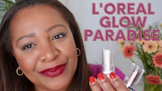 DRUGSTORE GEMS:  L'Oreal GLOW PARADISE Balm in Lipstick Compared to High End lipsticks.  New shades