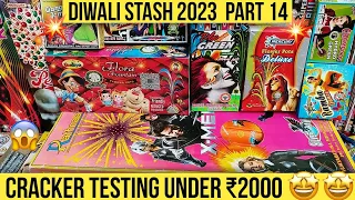 Diwali Stash 2023 Part 14 | ₹2000 Crackers Stash with Testing | Diwali ke Patakhe | Crackers Testing