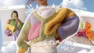 i crochet the $300 chunky sweater of your dreams // hope macaulay inspired