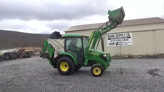 2009 John Deere 3720 Compact Cab Tractor 4X4 Hydro 300CX Loader 375 Backhoe Heat Air For Sale Nice !