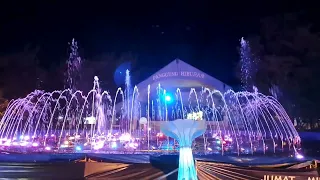Air mancur menari, Festival of light spectaculer dancing fountain di Pantai alam indah Tegal