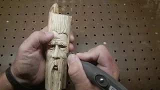 Wizard spirit wood carving Foredom and Dremel