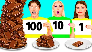 100 Capas de Alimentos Desafío | Desafíos de Comida Divertida por Craft4Fun Challenge