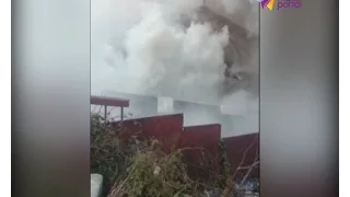На пляже посёлка Дагомыс тушили пожар
