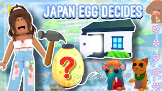 🍡Japan Egg Decides What We BUILD In Adopt Me!🤩 Its Cxco Twins