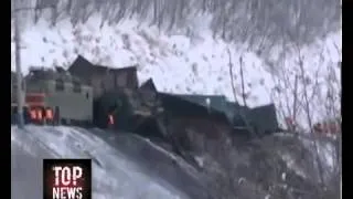 Крушение поезда под Иркутском / train wreck near Irkutsk in Russia