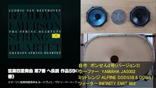 Beethoven: String Quartet No. 7　Emerson String Quartet　弦楽四重奏曲第7番「ラズモフスキー第1番」　#空気録音 #ポンせんべい #alpine